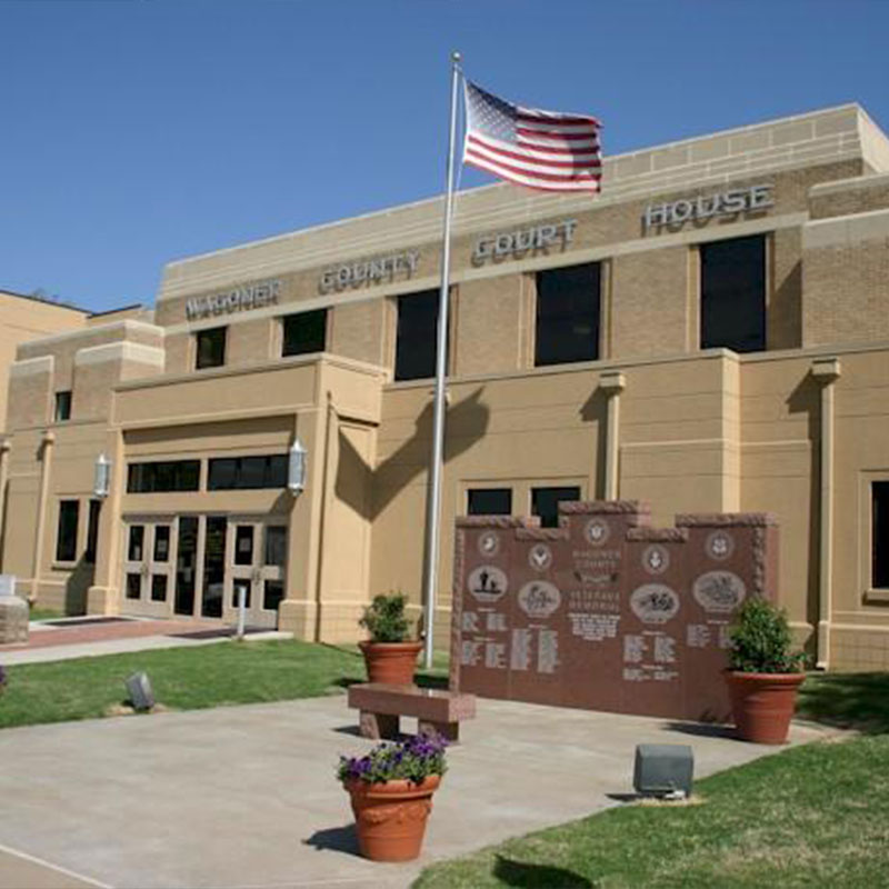 front view of the wagoner county courthouse